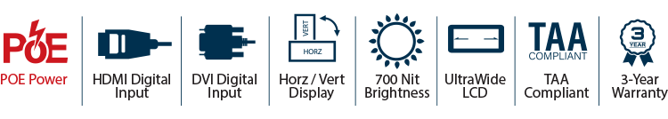 UltraWide 37-inch POE monitor