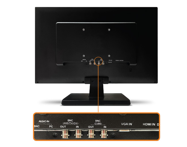 24-inch Full HD 1080p Security CCTV Monitor Multi Inputs