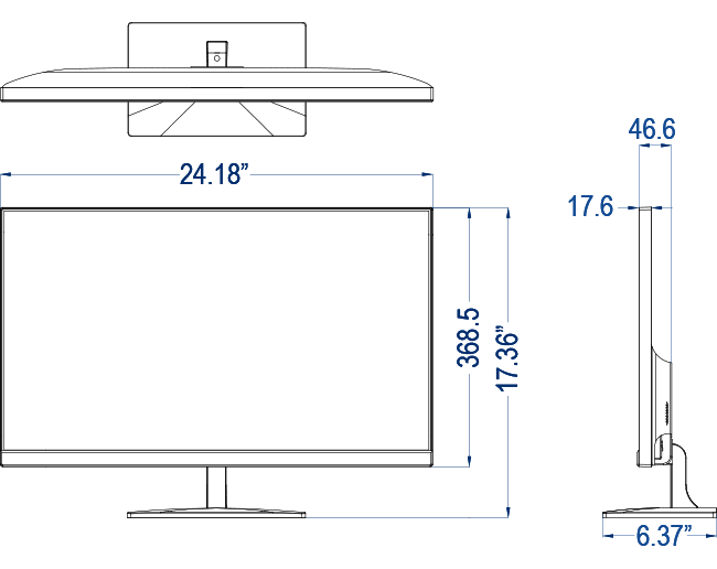27 in Security CCTV Monitor Dimensions