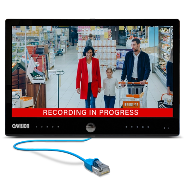 27-inch IP Monitor PoE Power and Data, Linux Embedded