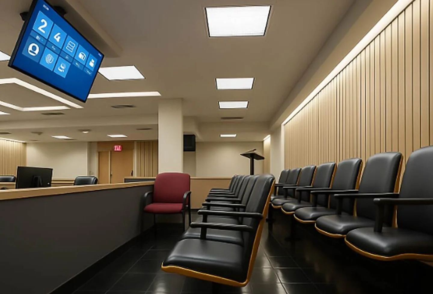 PoE Monitors Enhance Courtroom