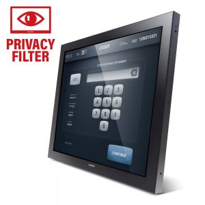 17" open frame PCAP touchscreen with privacy filter