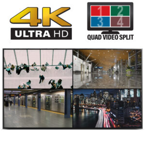 43" 4K Security CCTV Monitor with Quad Video Splitter