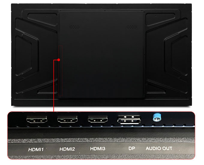Input ports of 4K Quad Video Monitor interface